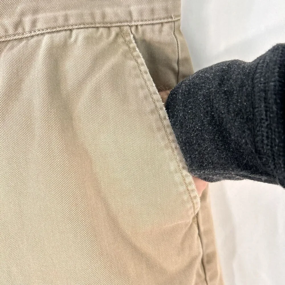 J. Crew Jeans Men's 32x32 Solid Khaki Beige Denim Pockets100% Cotton